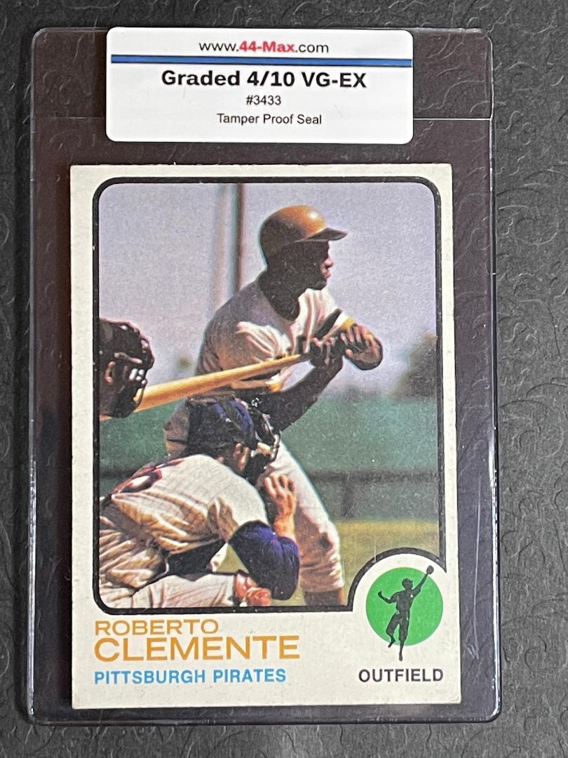 Roberto Clemente 1973 Topps #50 Pirates Card. 44-Max 4/10 VG-EX #3433