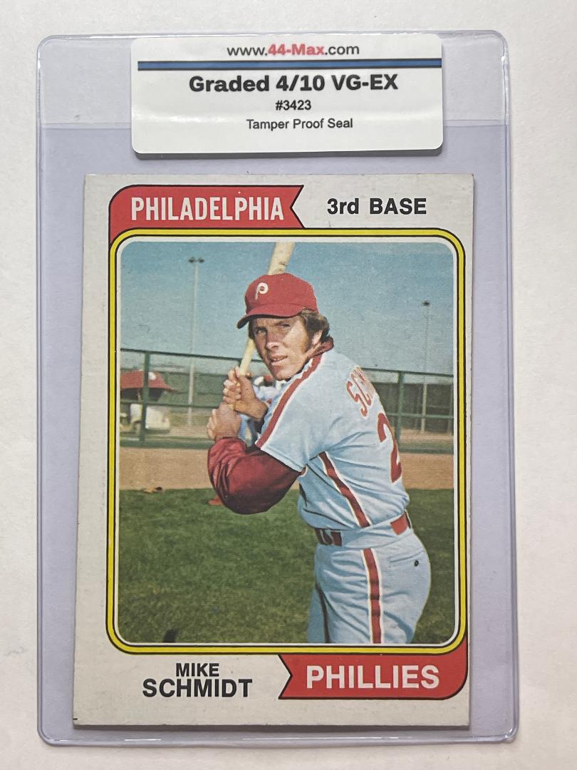 Mike Schmidt 1974 Topps Baseball Card. 44-Max 4/10 VG-EX #3423