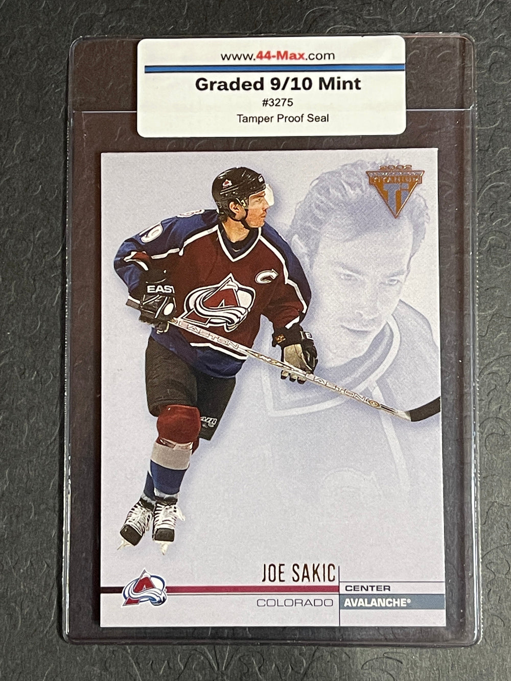 Joe Sakic 2002 Pacific Avalanche #37 Card. 44-Max 9/10 Mint #3275