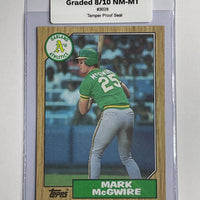 Mark McGwire 1987 Topps Baseball Card. 44-Max 8/10 NM-MT #3028