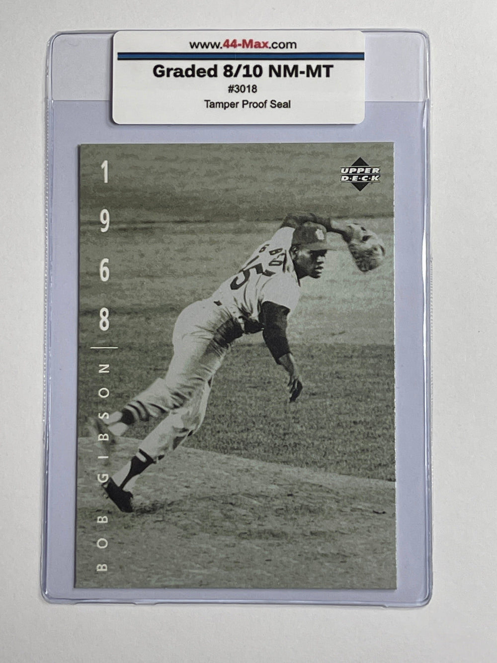 Bob Gibson 1994 UD Baseball Card. 44-Max 8/10 NM-MT #3018