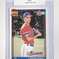 Chipper Jones 1991 Topps RC Baseball Card. 44-Max 8/10 NM-MT #3346