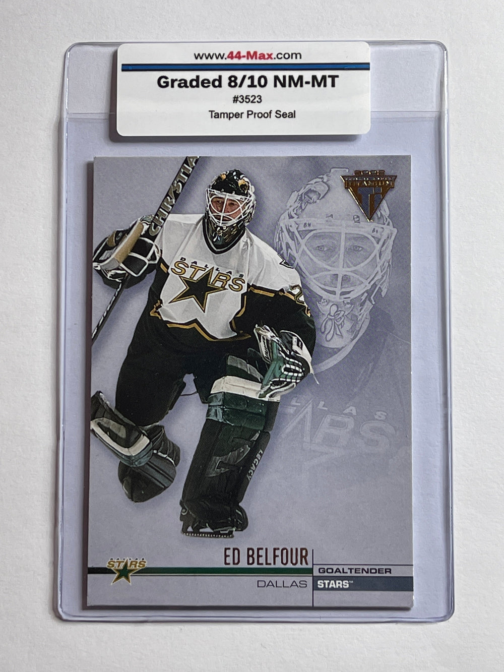 Ed Belfour 2002 Pacific Hockey Card. 44-Max 8/10 NM-MT #3523