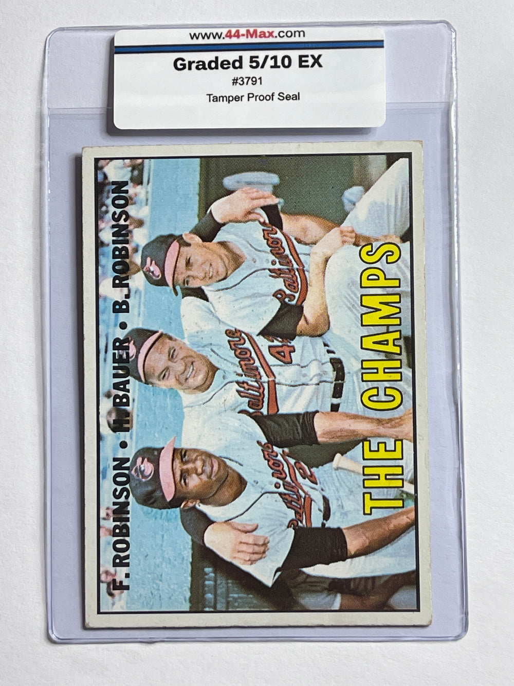 The Champs 1967 Topps Baseball #1 Card. 44-Max 5/10 EX #3791