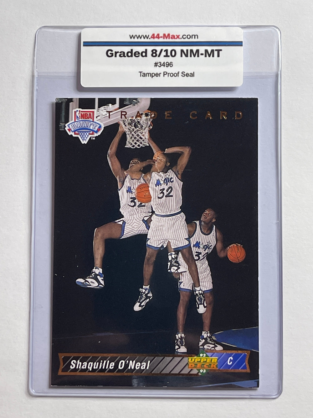 Shaquille O'Neal 1992/93 Upper Deck #1B Card. 44-Max 8/10 NM-MT #3496