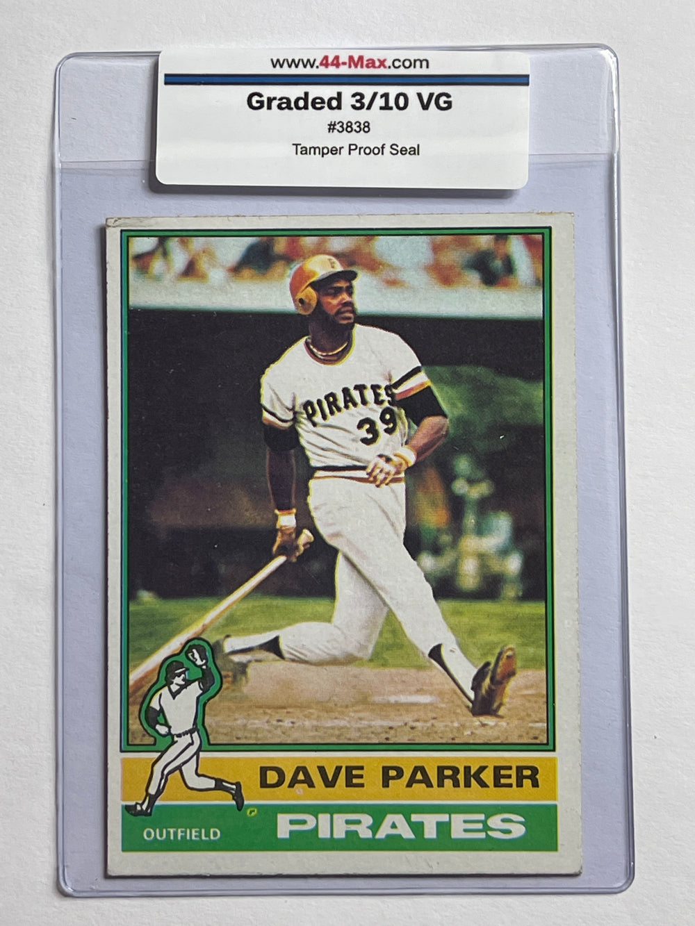 Dave Parker 1976 Topps Baseball Card. 44-Max 3/10 VG #3838
