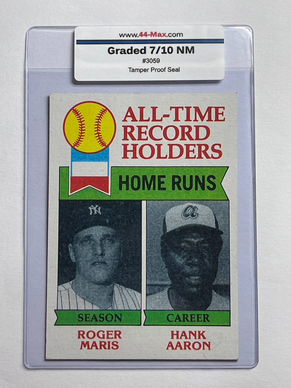 Hank Aaron 1979 Topps Baseball Card. 44-Max 7/10 NM #3059