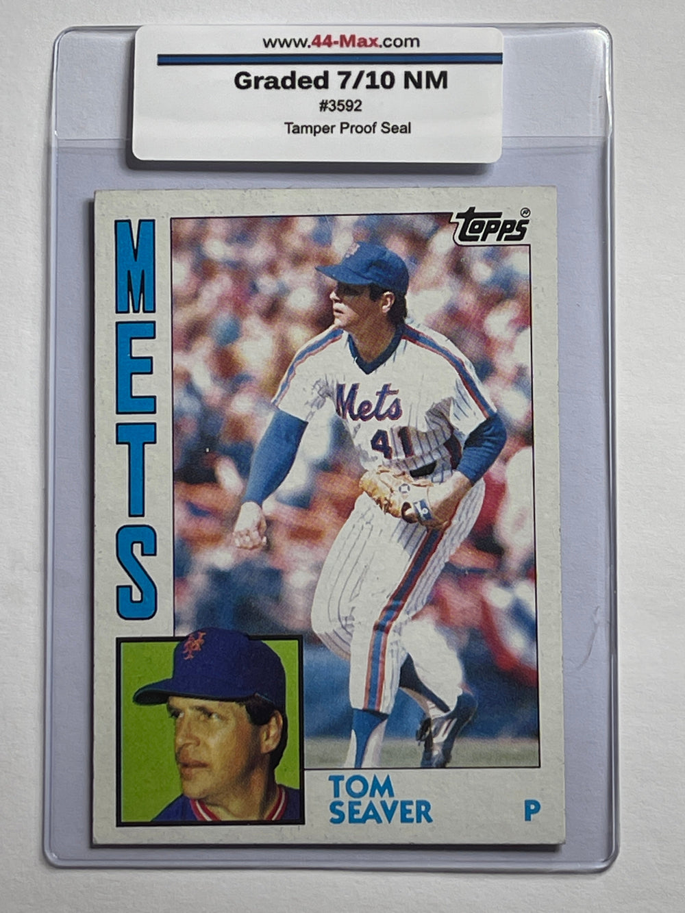 Tom Seaver 1984 Topps Baseball Card. 44-Max 7/10 NM #3592