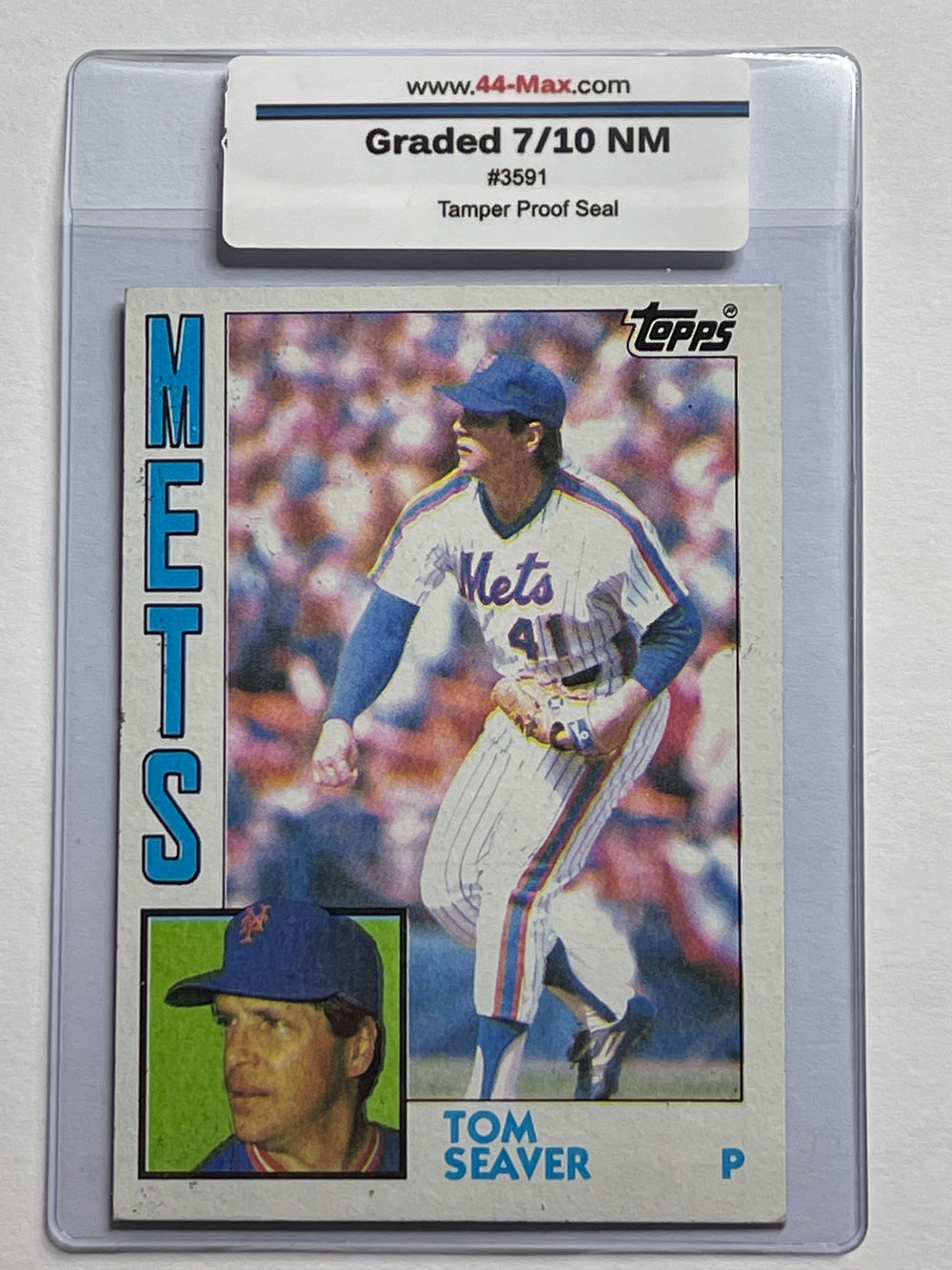 Tom Seaver 1984 Topps Baseball Card. 44-Max 7/10 NM #3591