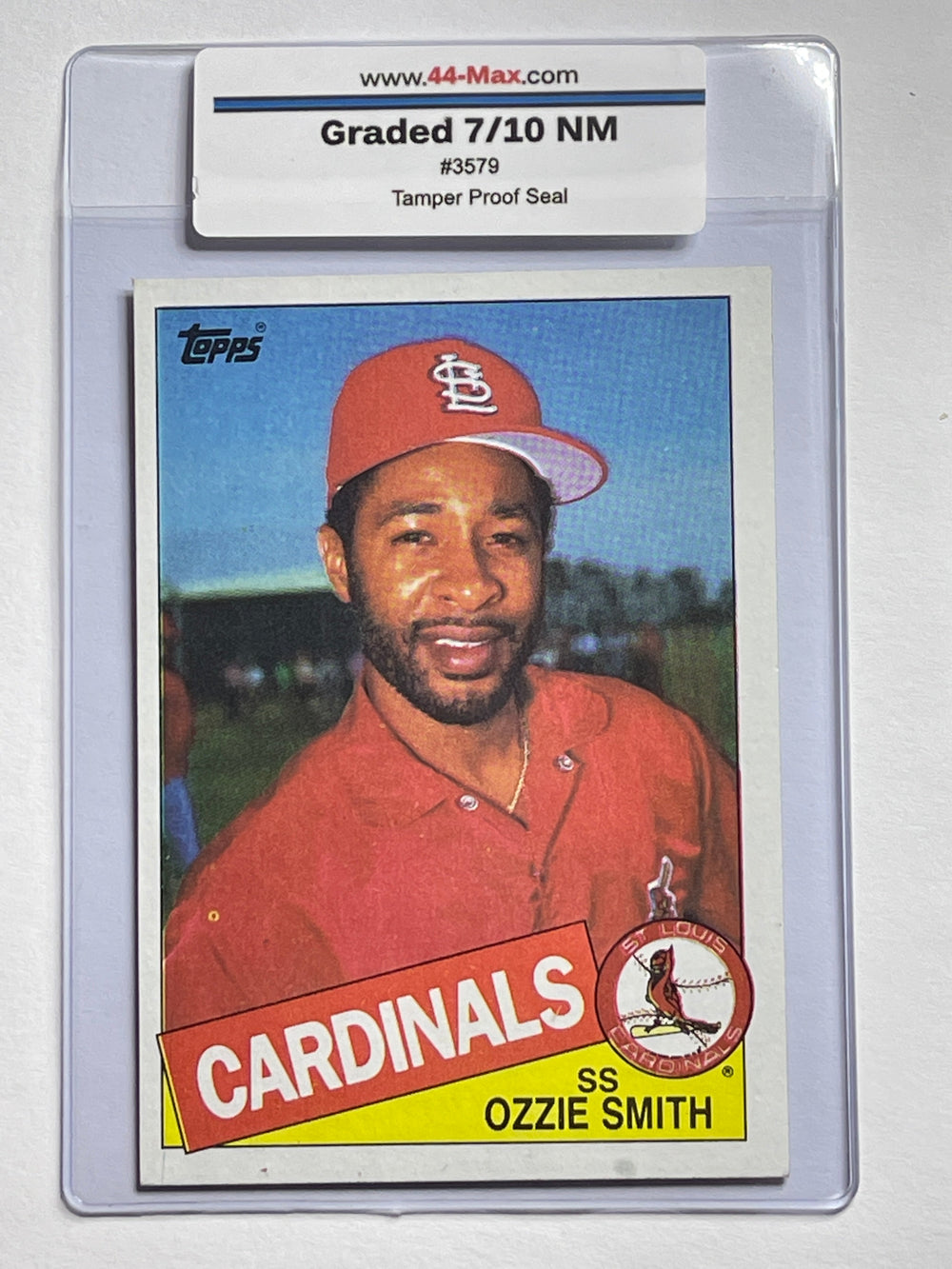 Ozzie Smith 1985 Topps Baseball Card. 44-Max 7/10 NM #3579