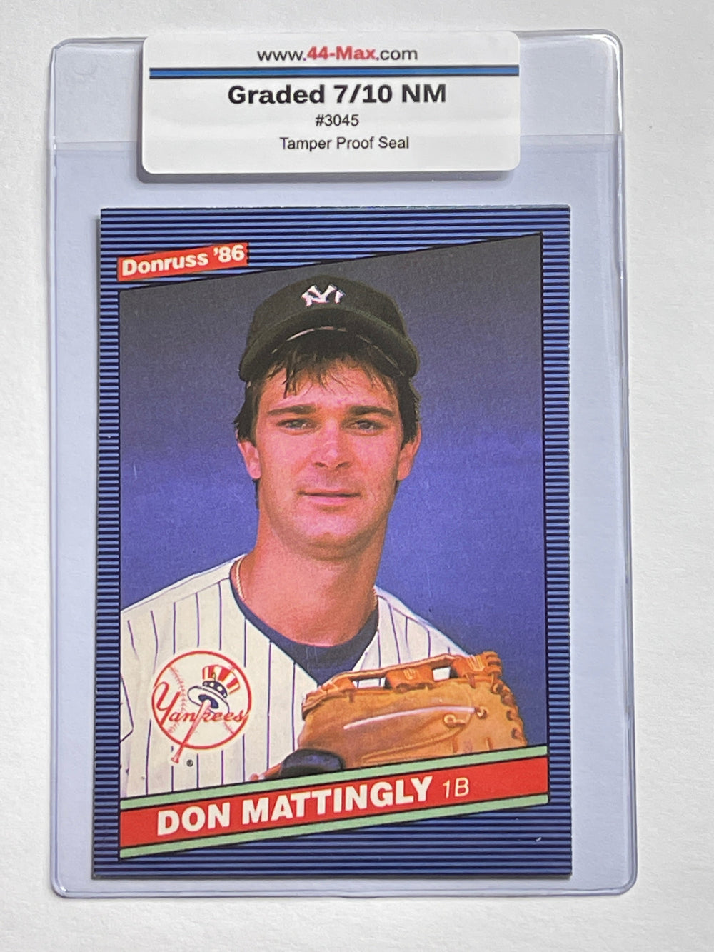 Don Mattingly 1986 Donruss Baseball Card. 44-Max 7/10 NM #3045