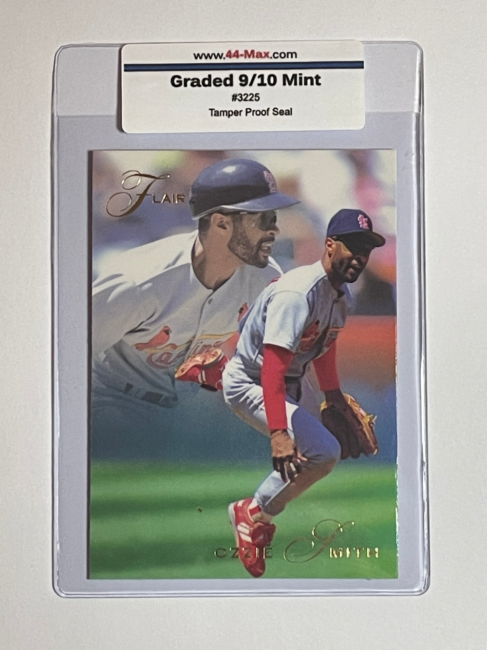Ozzie Smith 1993 Flair Baseball Card. 44-Max 9/10 Mint #3225