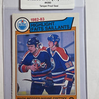 1982/83 Wayne Gretzky HL O-Pee-Chee Hockey Card. 44-Max 9/10 (oc) #4350