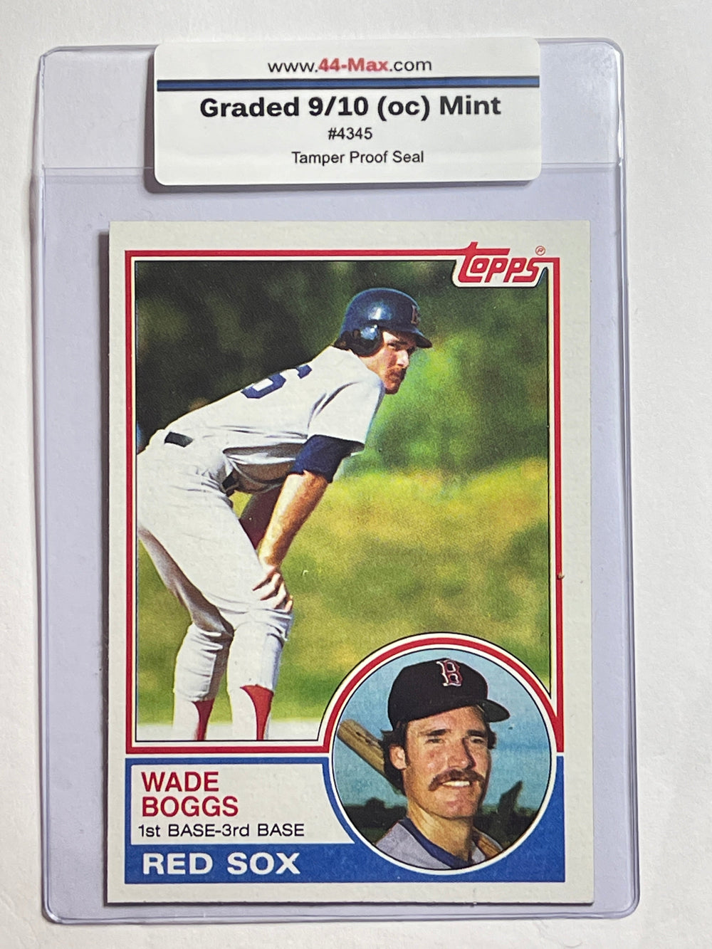 Wade Boggs 1983 Topps Rookie Card. 44-Max 9/10 (oc) #4345