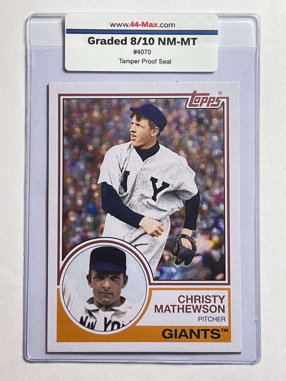 Christy Mathewson 2021 Topps Baseball Card. 44-Max 8/10 NM-MT #4070