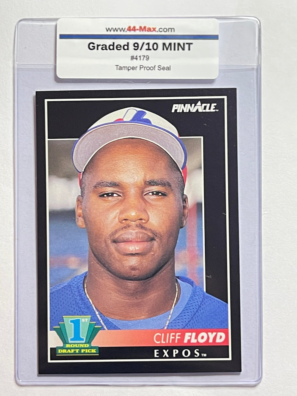 Cliff Floyd 1992 Pinnacle Baseball Card. 44-Max 9/10 Mint #4179