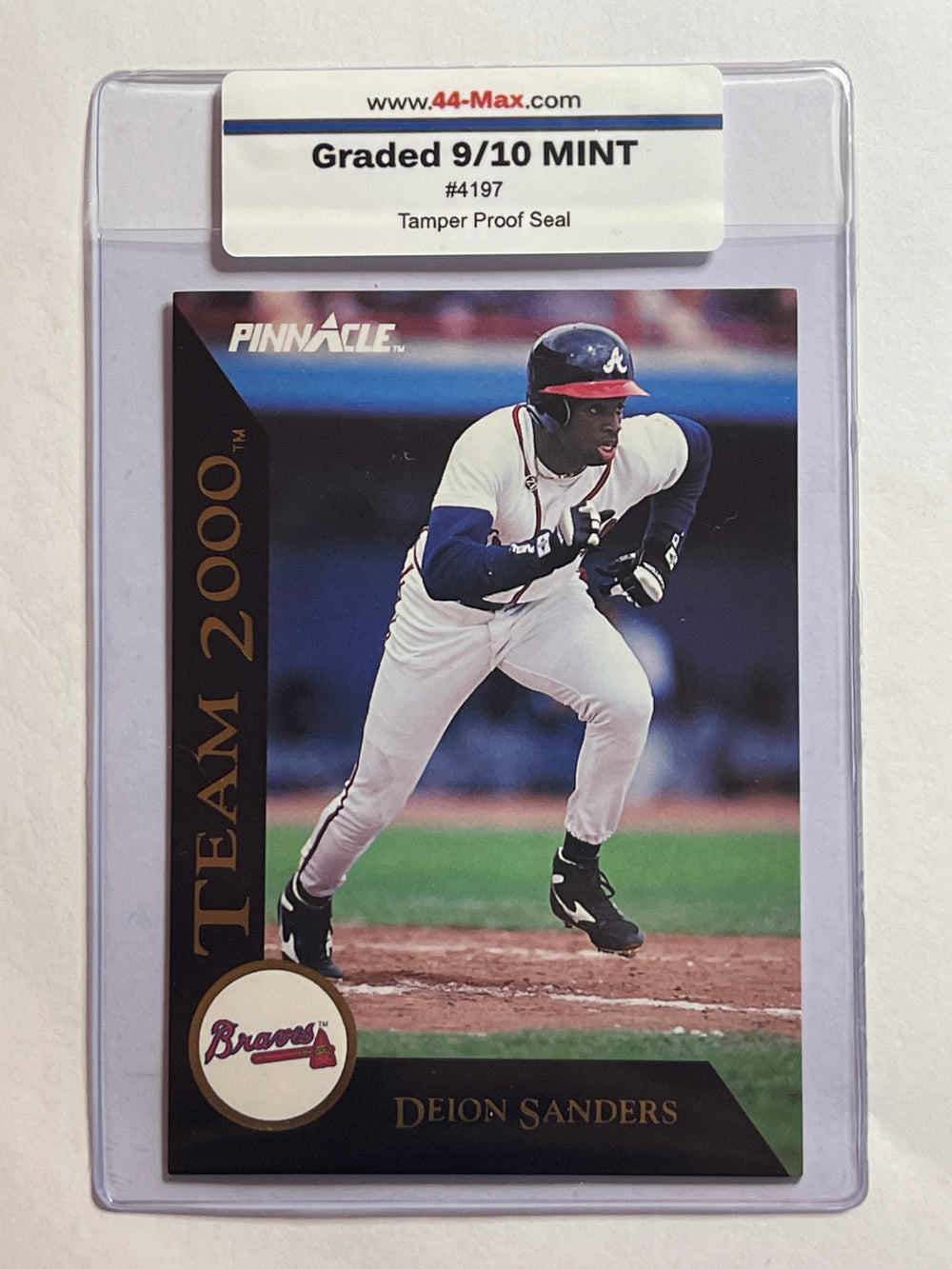 Deion Sanders Team2000 1992 Pinnacle Baseball Card. 44-Max 9/10 Mint #4197