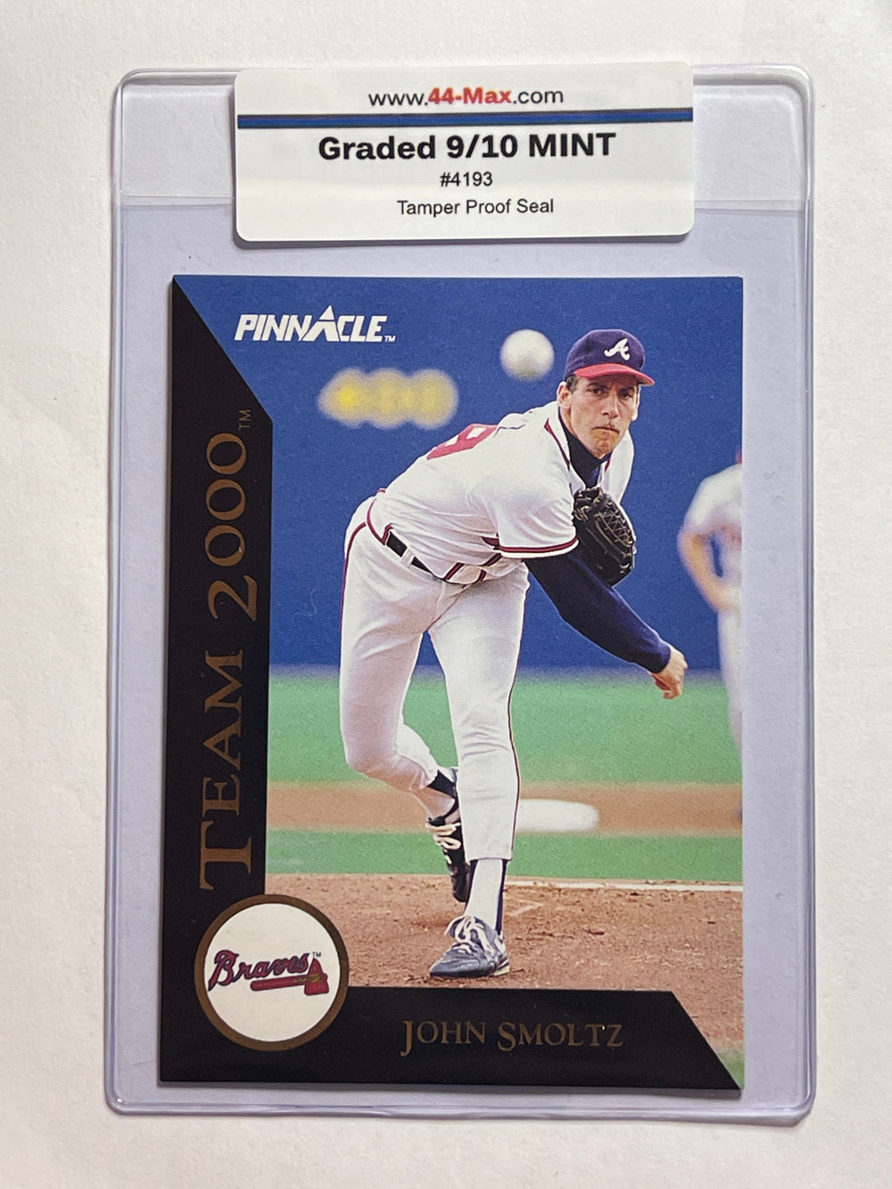 John Smoltz Team 2000 1992 Pinnacle Baseball Card. 44-Max 9/10 Mint #4193