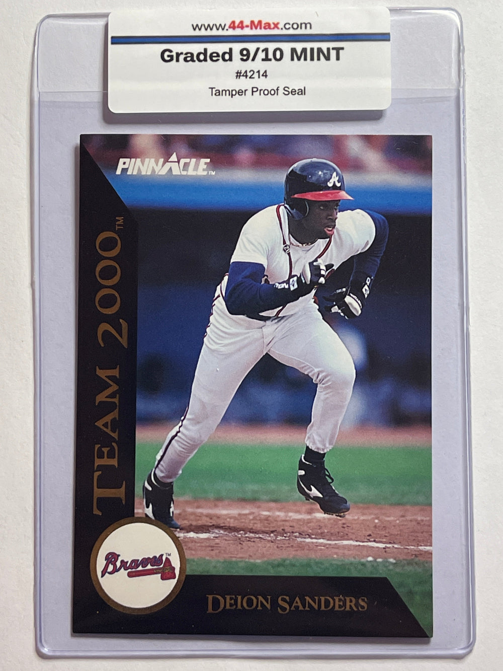 Deion Sanders Team 2000 1992 Pinnacle Baseball Card. 44-Max 9/10 Mint #4214