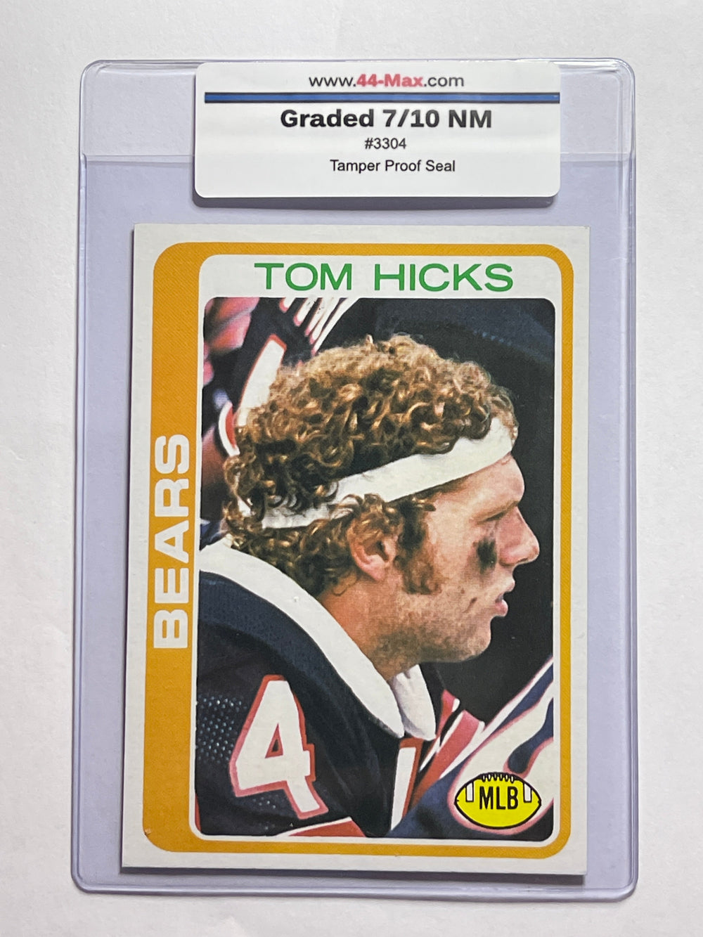 Tom Hicks 1978 Topps Football Card. 44-Max 7/10 NM #3304