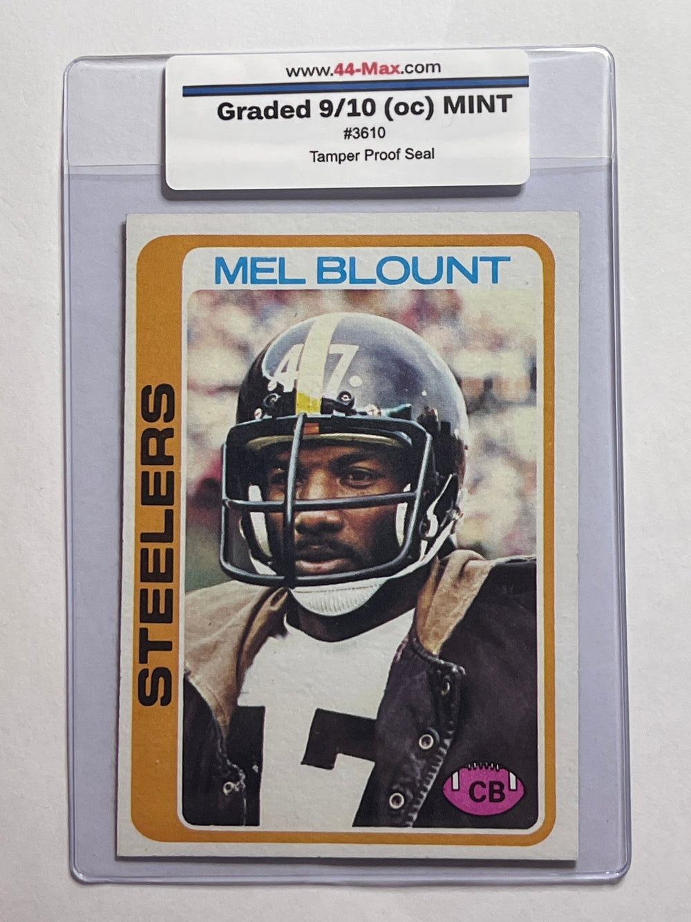 Mel Blount 1978 Topps Football Card. 44-Max 9/10 (oc) Mint #3610