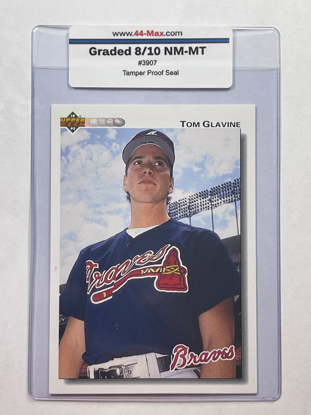 Tom Glavine 1992 Upper Deck Baseball Card. 44-Max 8/10 NM-MT #3907