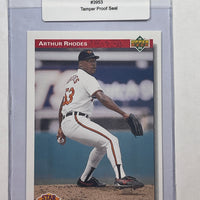 Arthur Rhodes 1992 Upper Deck Baseball Card. 44-Max 8/10 NM-MT #3953