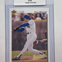 Paul Molitor 1992 Upper Deck Baseball Card. 44-Max 9/10 MINT #3108