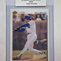 Paul Molitor 1992 Upper Deck Baseball Card. 44-Max 9/10 MINT #3109