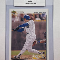 Paul Molitor 1992 Upper Deck Baseball Card. 44-Max 9/10 MINT #3096