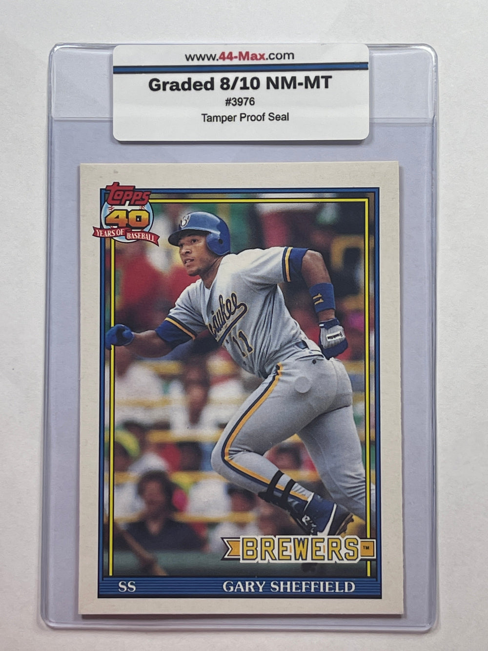 Gary Sheffield 1991 O-Pee-Chee Baseball Card. 44-Max 8/10 NM-MT #3976