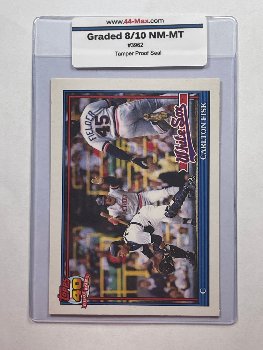 Carlton Fisk 1991 O-Pee-Chee Baseball Card. 44-Max 8/10 NM-MT #3962