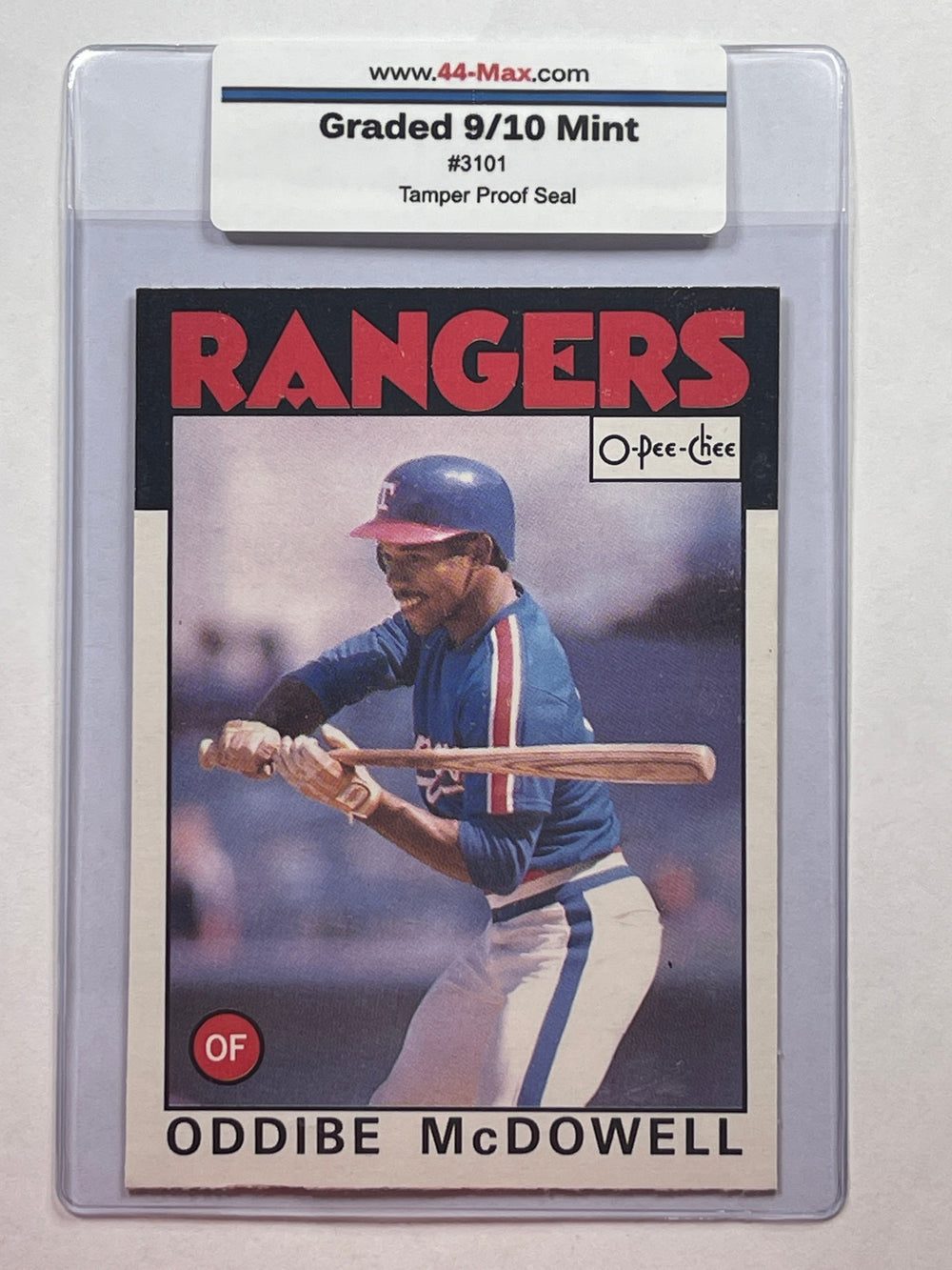 Oddibe McDowell 1986 O-Pee-Chee Baseball Card. 44-Max 9/10 MINT #3101