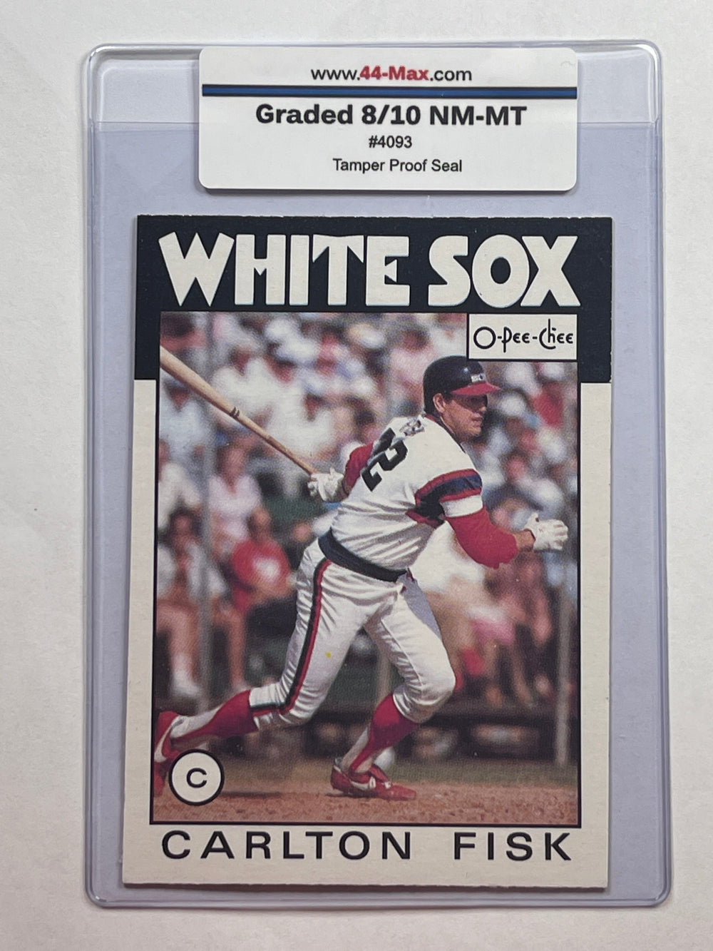 Carlton Fisk 1986 O-Pee-Chee Baseball Card. 44-Max 8/10 NM-MT #4093