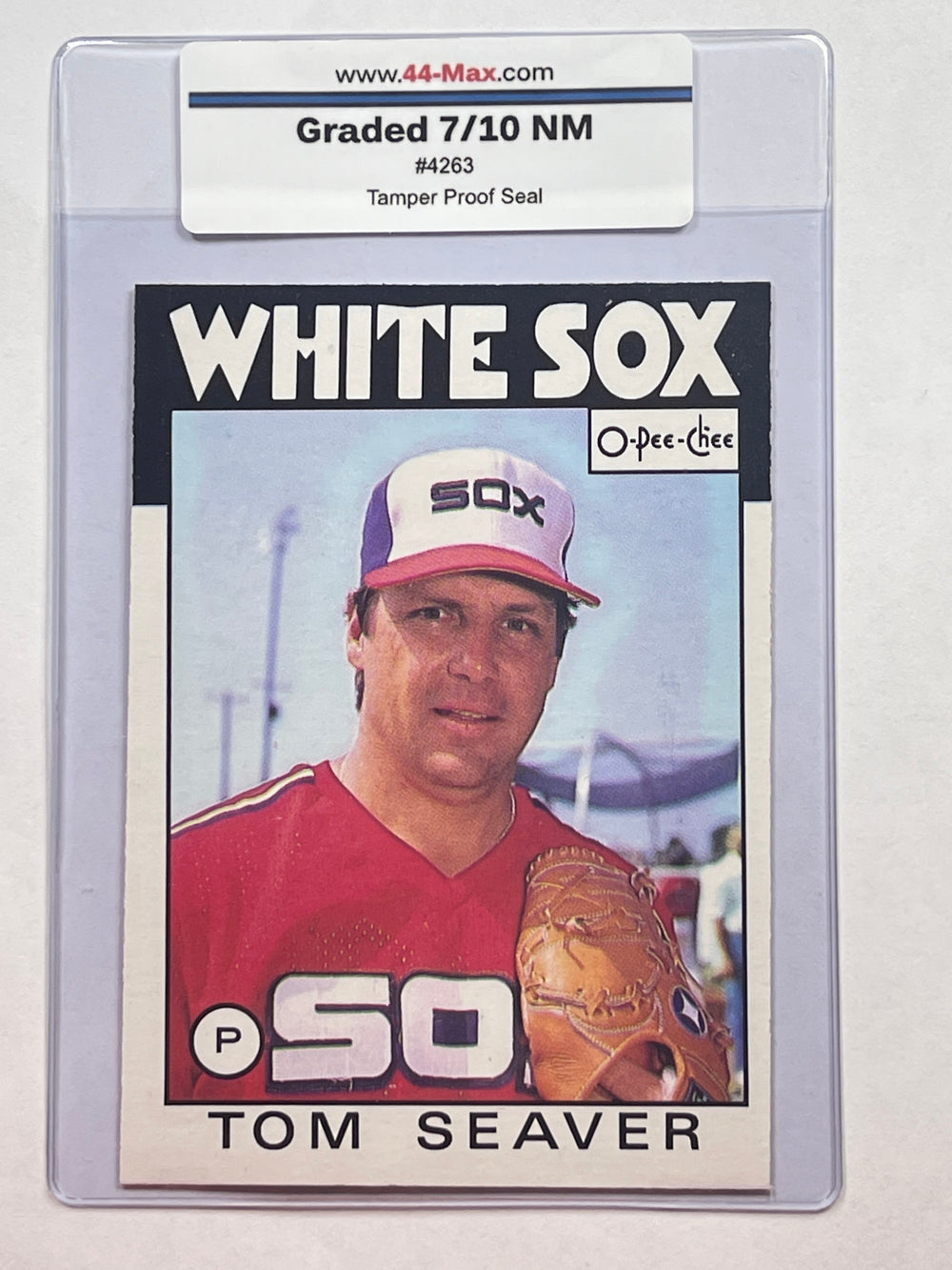 Tom Seaver 1986 O-Pee-Chee Baseball Card. 44-Max 7/10 NM #4263