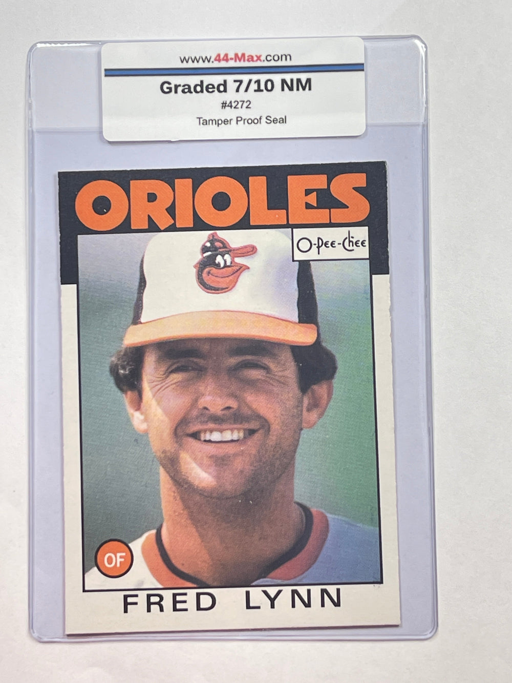 Fred Lynn 1986 O-Pee-Chee Baseball Card. 44-Max 7/10 NM #4272