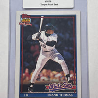 Frank Thomas 1991 Topps Baseball Card. 44-Max 9/10 MINT #3179
