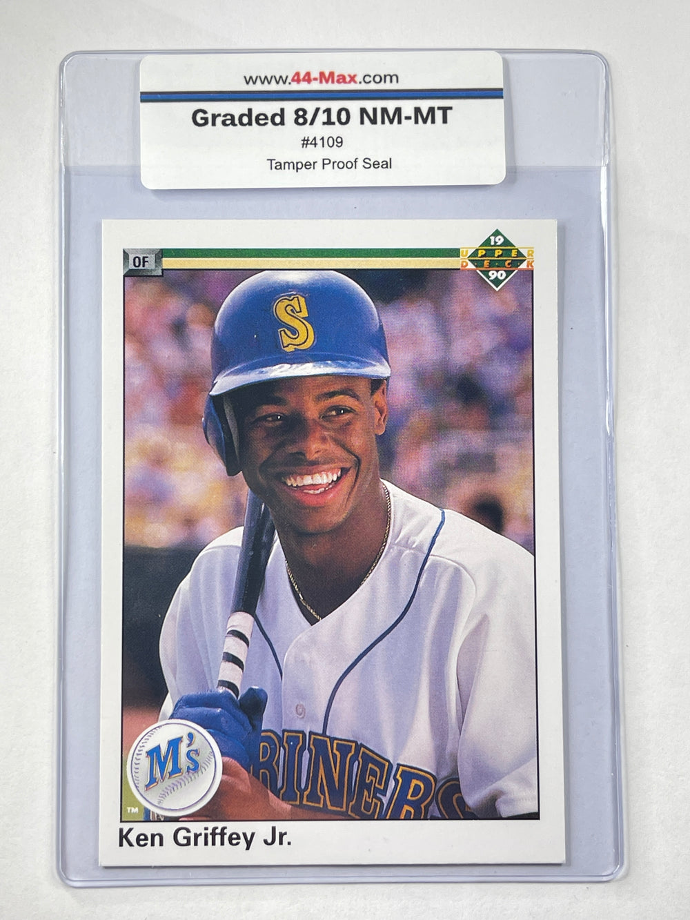 Ken Griffey Jr 1990 Upper Deck Baseball Card. 44-Max 8/10 NM-MT #4109