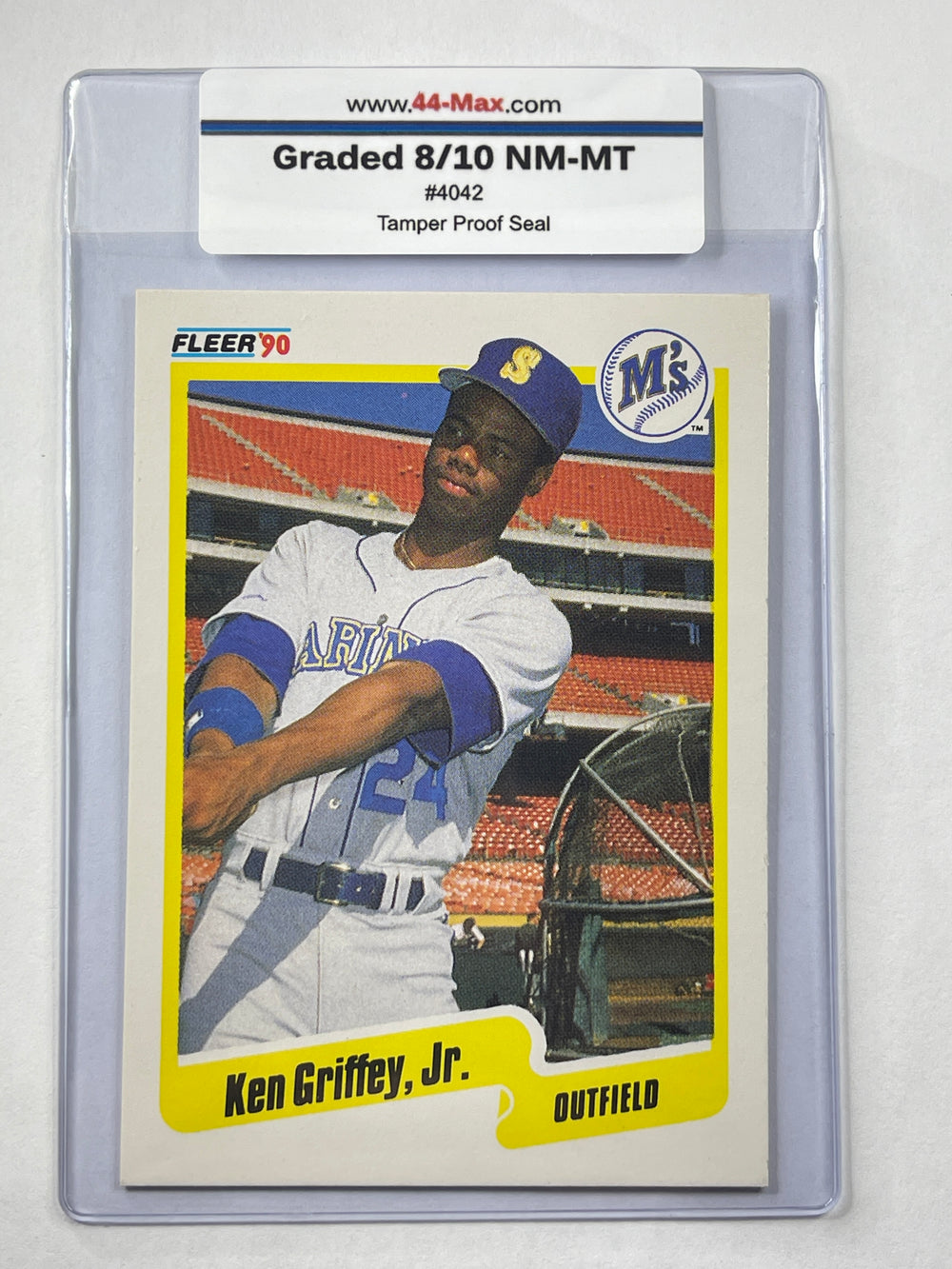 Ken Griffey Jr 1990 Fleer Baseball Card. 44-Max 8/10 NM-MT #4042