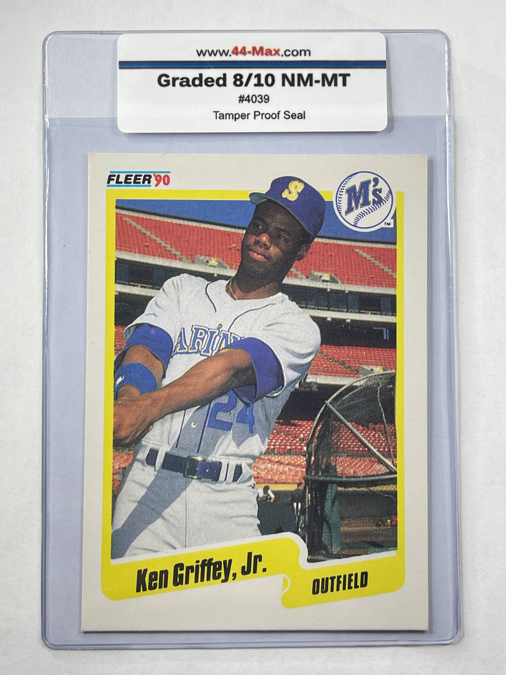 Ken Griffey Jr 1990 Fleer Baseball Card. 44-Max 8/10 NM-MT #4039