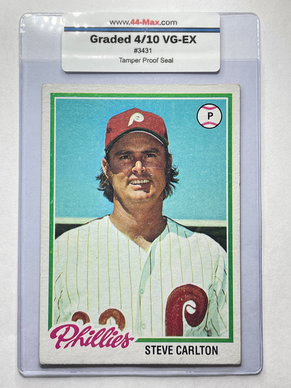 Steve Carlton 1978 Topps Baseball Card. 44-Max 4/10 VG-EX #3431