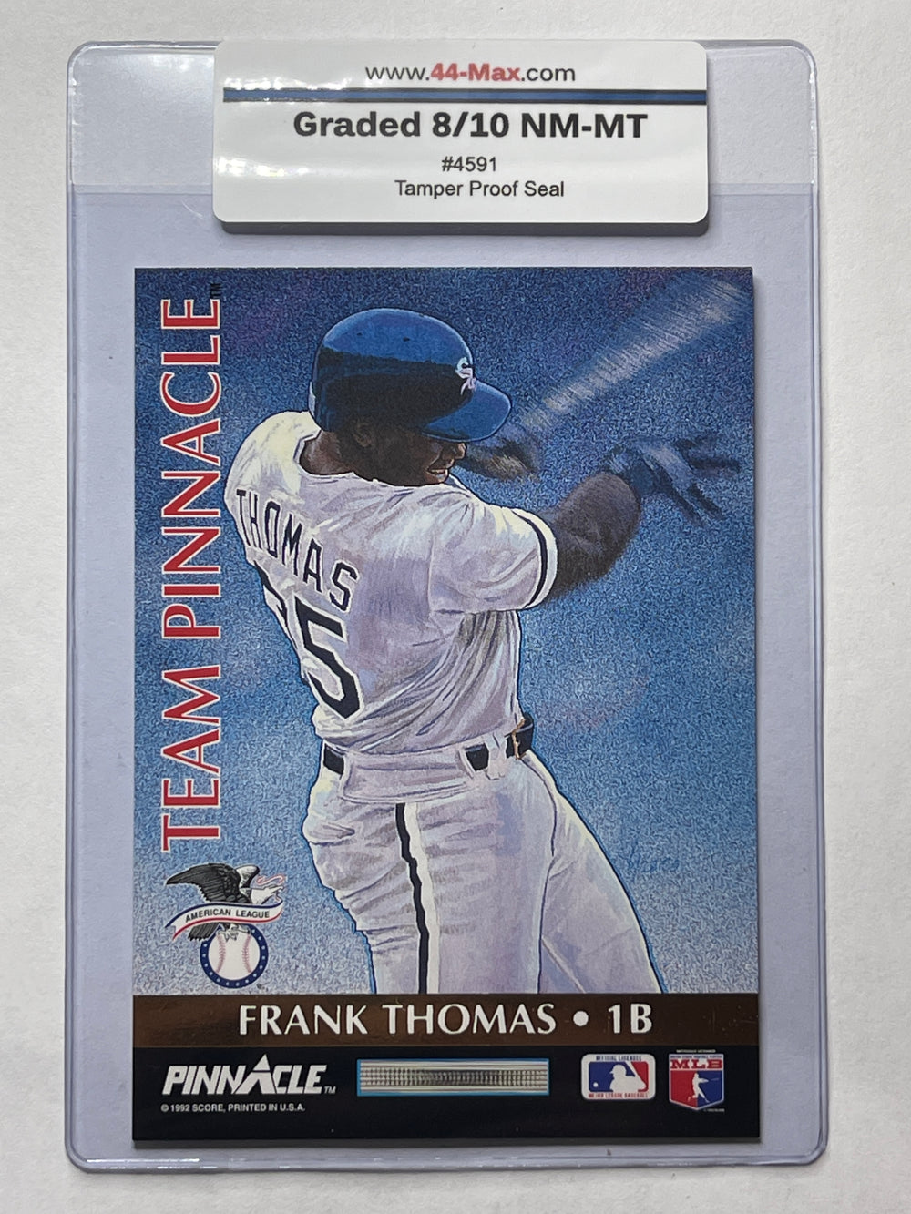 Frank Thomas 1992 Team Pinnacle Baseball Card. 44-Max 8/10 NM-MT #4591