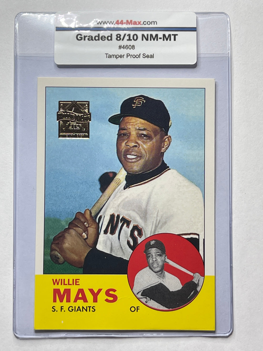 Willie Mays 1996 Topps Baseball Card. 44-Max 8/10 NM-MT #4608