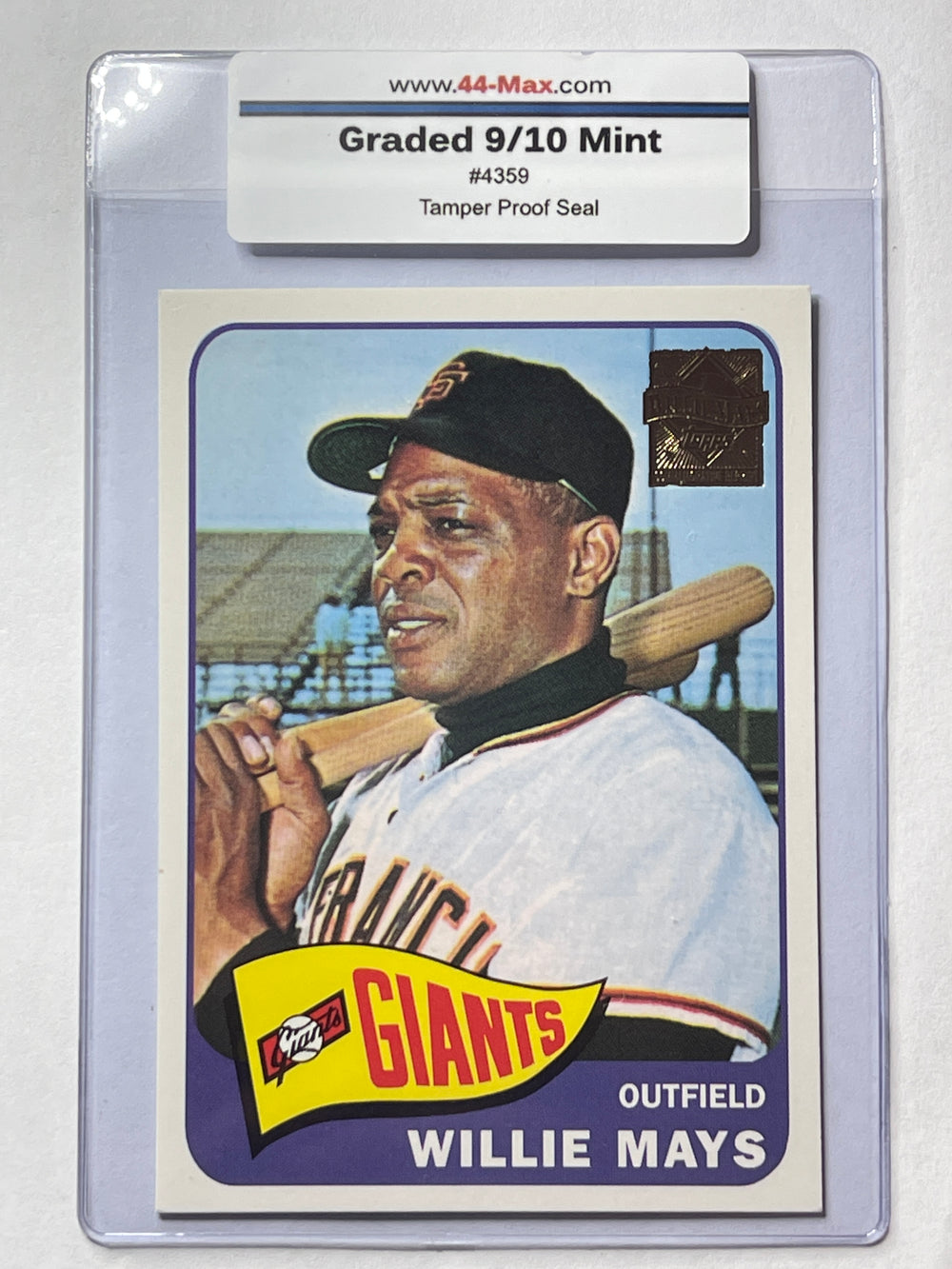 Willie Mays 1996 Topps Baseball Card. 44-Max 9/10 Mint #4359