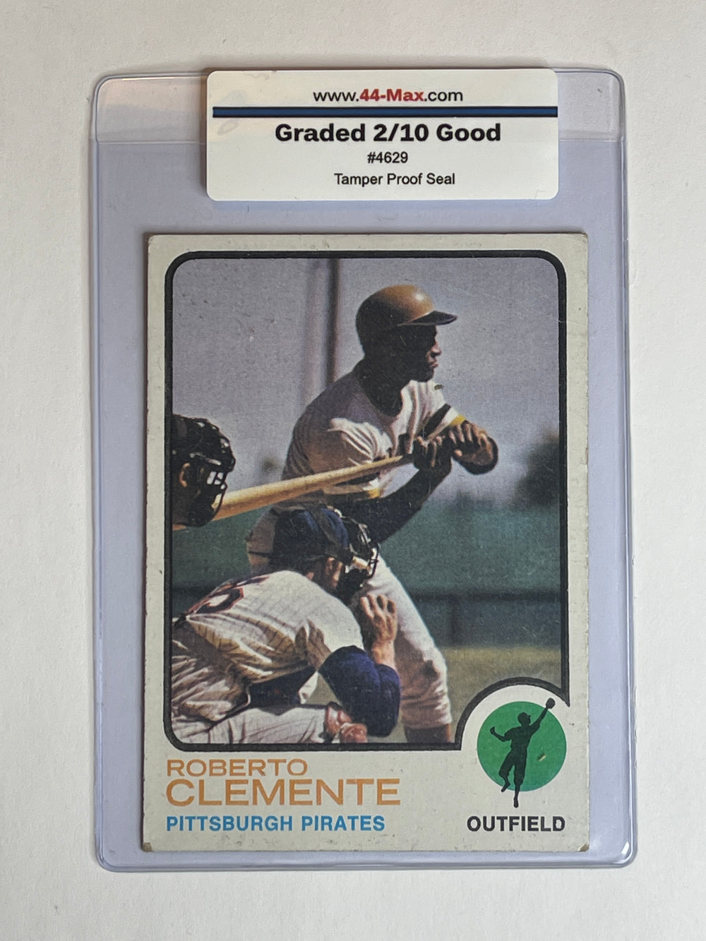 Roberto Clemente 1973 Topps Baseball Card. 44-Max 2/10 Good #4629
